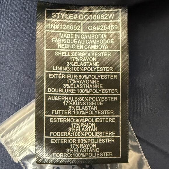 Steve Madden NWT Navy Pinstripe Button Front Sleeveless Blazer Dress XL - Picture 9 of 14